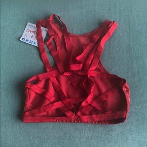 Red Shibari Harness Top